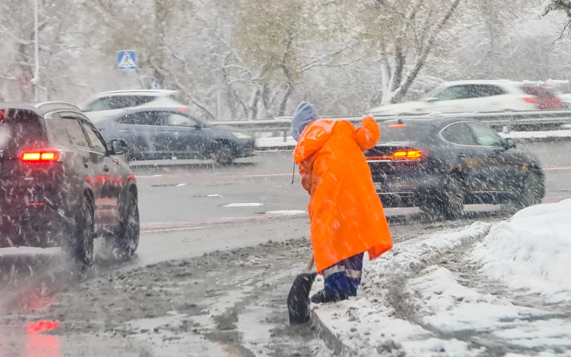 погода, уборка снега, дорога, снег, ауа райы, жол, қар