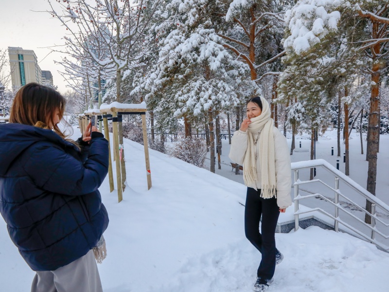 снег в Алматы а