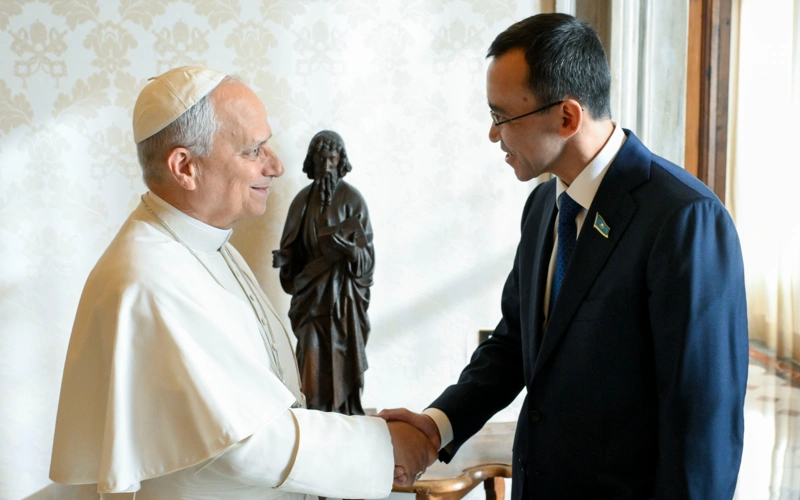 Senate Speaker Ashimbayev received in audience by Pope Leo XIV
