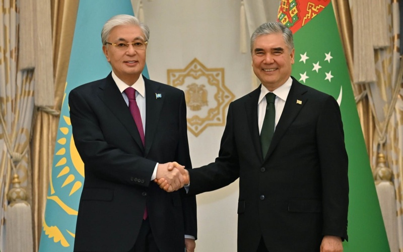 President Kassym-Jomart Tokayev arrives in Ashgabat