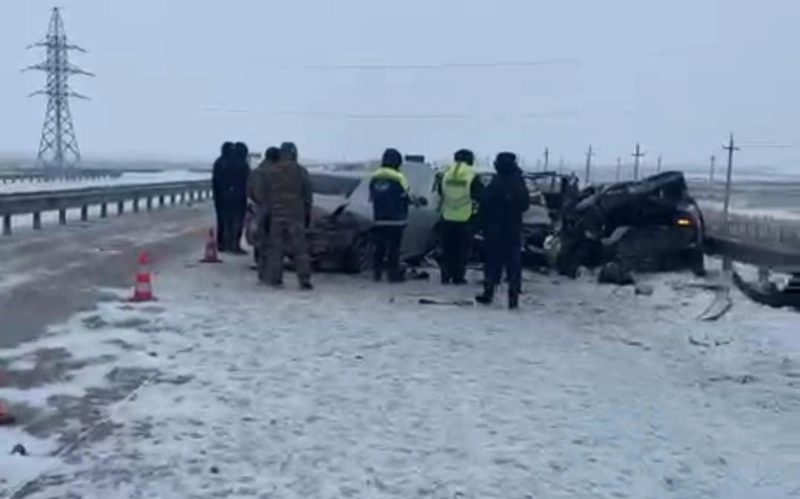 Массовое ДТП произошло на трассе в Акмолинской области