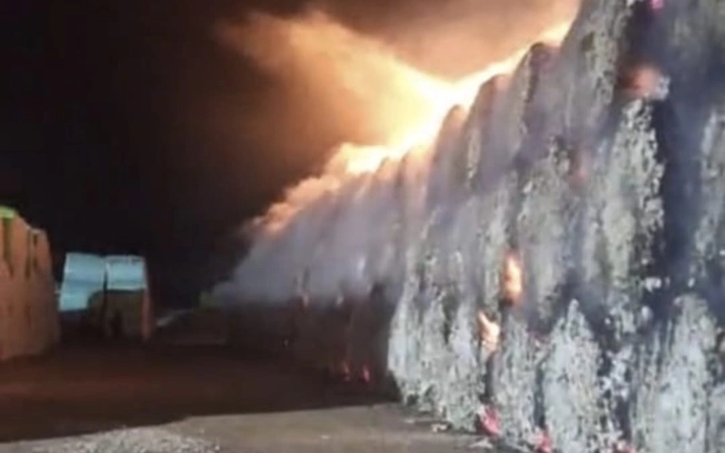 Түркістан облысында өрттен 260 тонна мақта жанып кетті