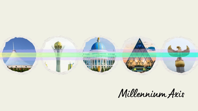 Millennium Axis Millennium Axis, architecture, Kazakhstan, buildings, Khan Shatyr, Baiterek