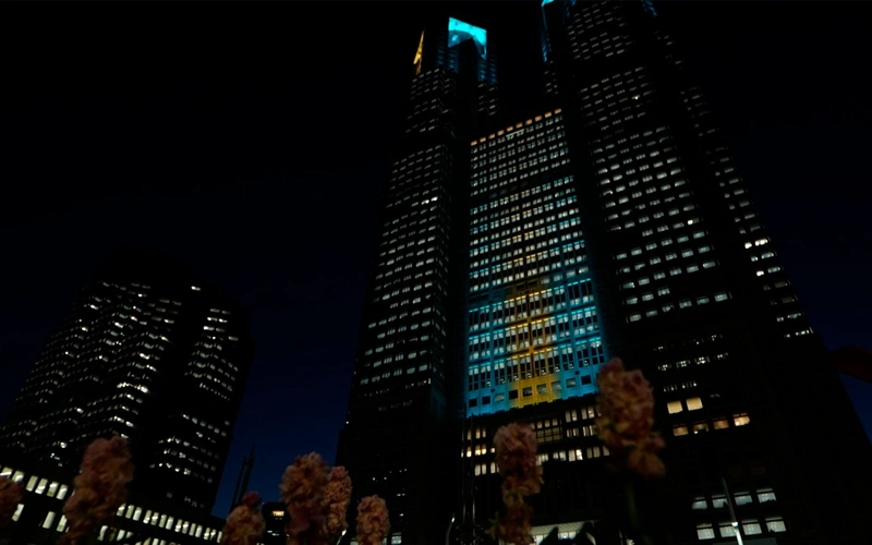 Tokyo’s landmark building lit up in colors of Kazakhstan’s flag 