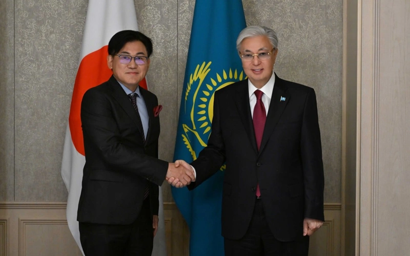 Kassym-Jomart Tokayev meets with Rakuten Group CEO Hiroshi Mikitani