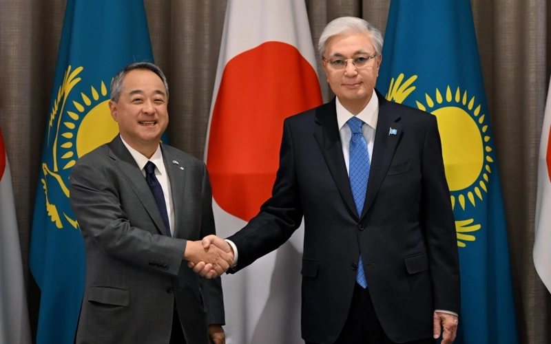 Memleket basshysy Sumitomo kompanııasynyń prezıdenti Shıngo Ýenony qabyldady 