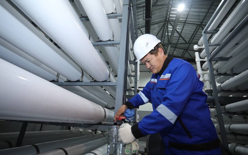 Новый опреснительный завод запущен в селе Курык