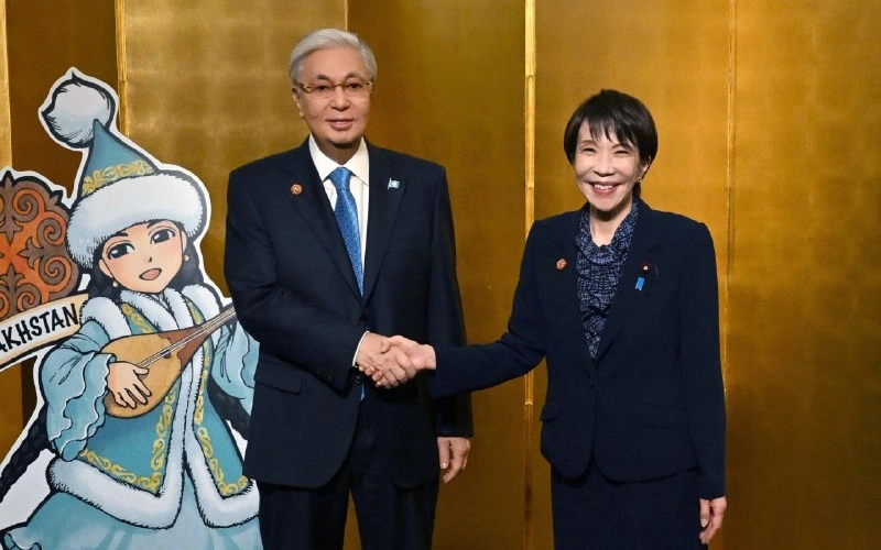 President Tokayev arrives at 1st Central Asia - Japan Dialogue Summit