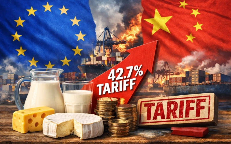 EV, cheese, China, tariffs, EU dairy, EU, Europe, European Union, trade