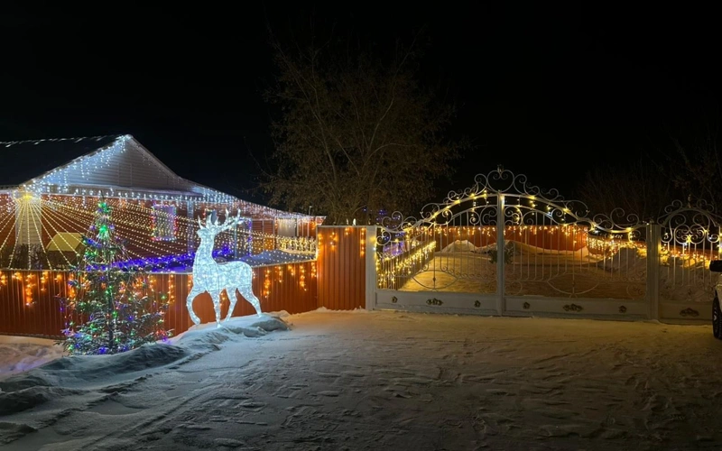 СҚО-да елді мекендер арасында үйлерін жаңажылдық безендіруден байқау өтіп жатыр