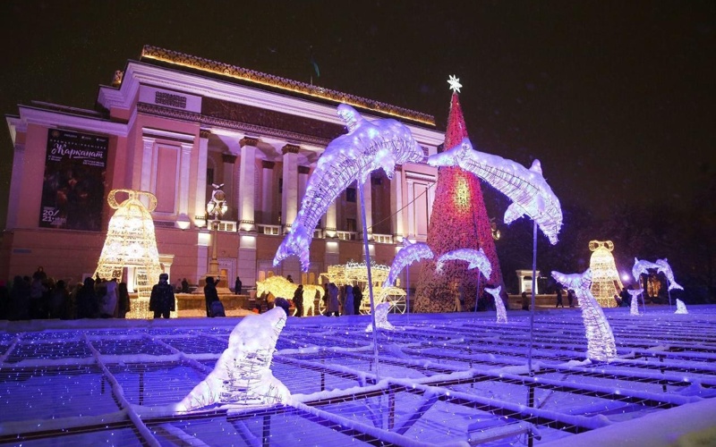 Новогодние локации появились в&nbsp;разных районах Алматы