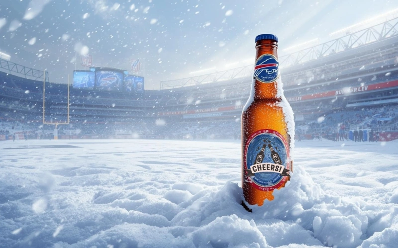 Bud Light, beer, stadium snow