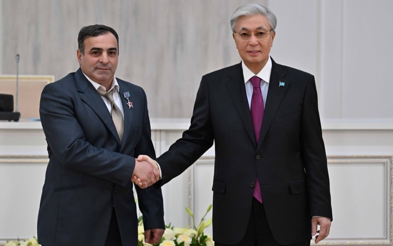 Jambyl oblysynyń bir top azamaty memlekettik nagradalarmen marapattaldy