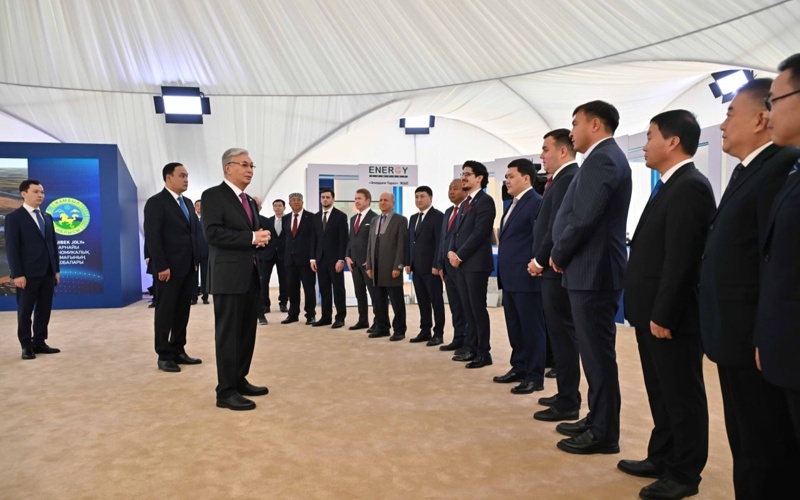 Head of State tours Taraz small industrial zone 