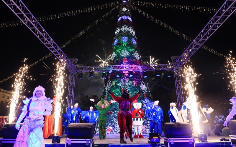 Новогоднюю елку зажгли в&nbsp;Караганде