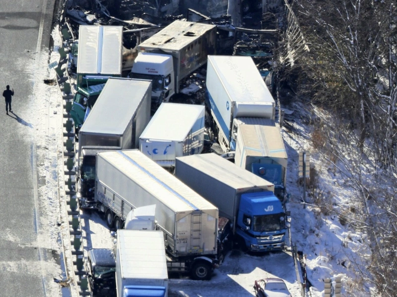 Two dead, 26 injured in 50-vehicle pileup on expressway northwest of Tokyo
