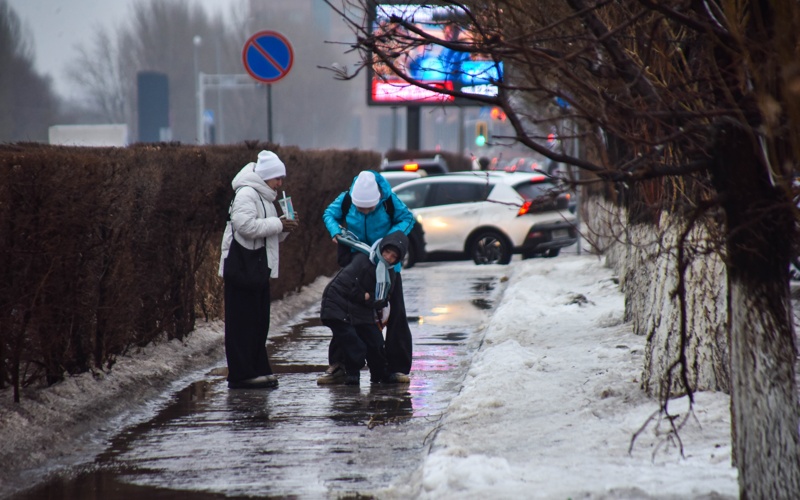 Астана, гололед Астана, гололед