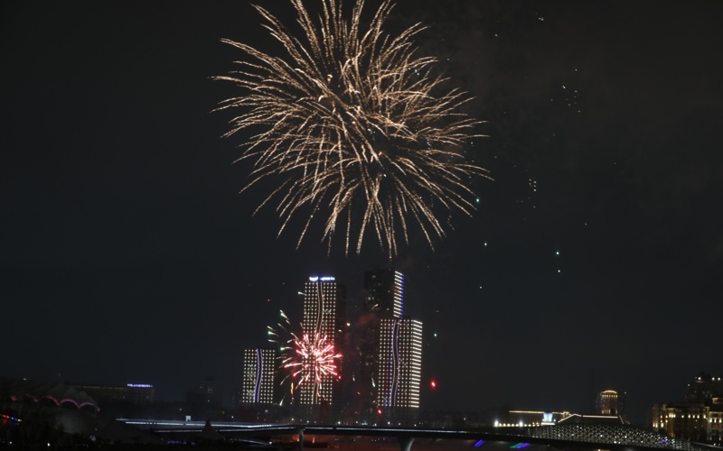 Festive fireworks in Astana