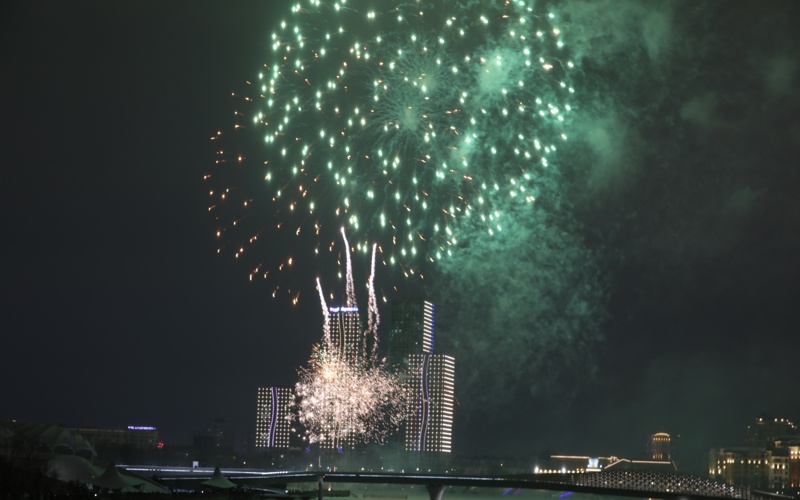 Festive fireworks in Astana