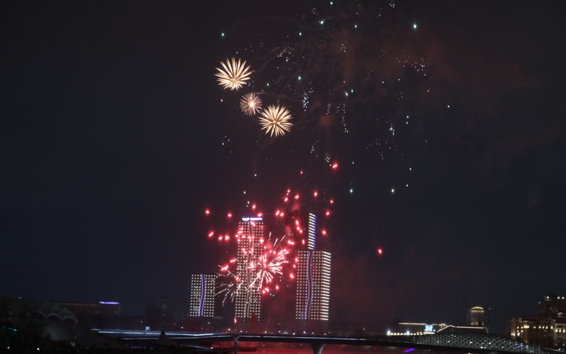 Festive fireworks in Astana