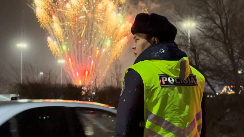 Более 300 обращений поступило в полицию в новогоднюю ночь в Жетысу