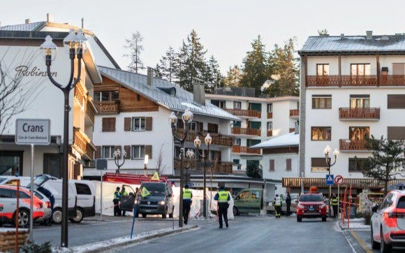 Пожар на горнолыжном курорте в Швейцарии