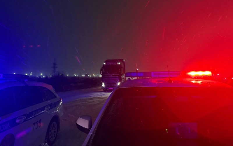 трасса ночью, патруль, дороги 