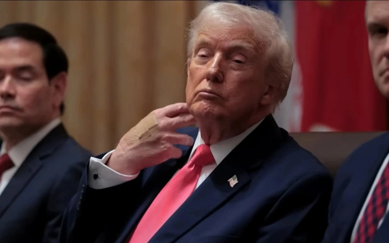 АҚШ президенті қолы не үшін көгергенін түсіндірді