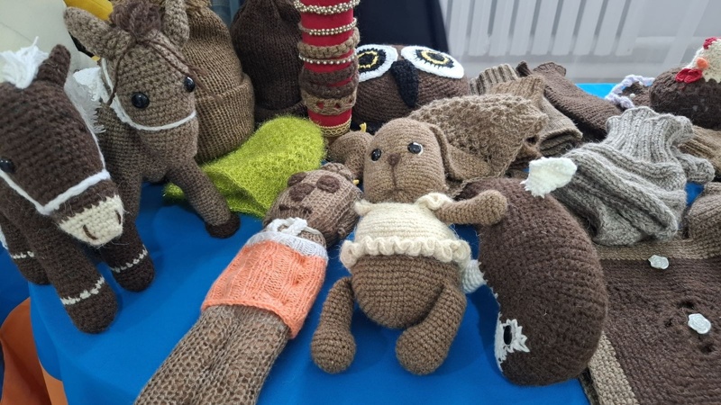 түйе жүнінен тоқылған қолөнер