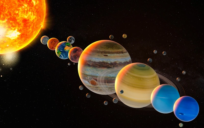 Space, Venus, Mars, Earth, astrology, Sun