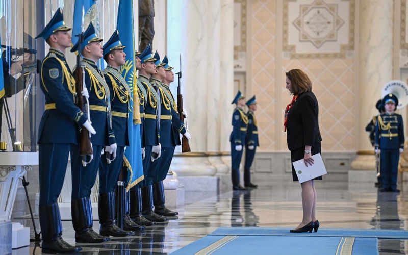 U.S. and Bulgarian ambassadors deliver credentials to Kazakh President