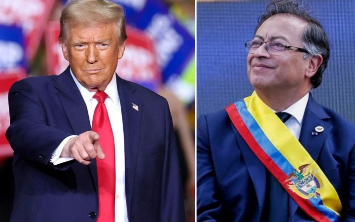 U.S. President Donald Trump and Colombian President Gustavo Petro 