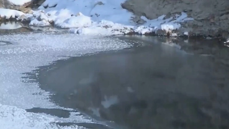 Зимние водоемы и реки Казахстана