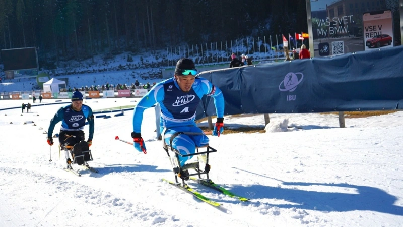 Yerbol Khamitov hauls bronze at Paralympic Biathlon World Cup stage
