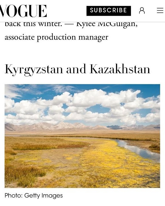 Қазақстан Vogue журналы ұсынған үздік 14 туристік бағыттың қатарына енді. Ерекше назар &mdash; Алматыда