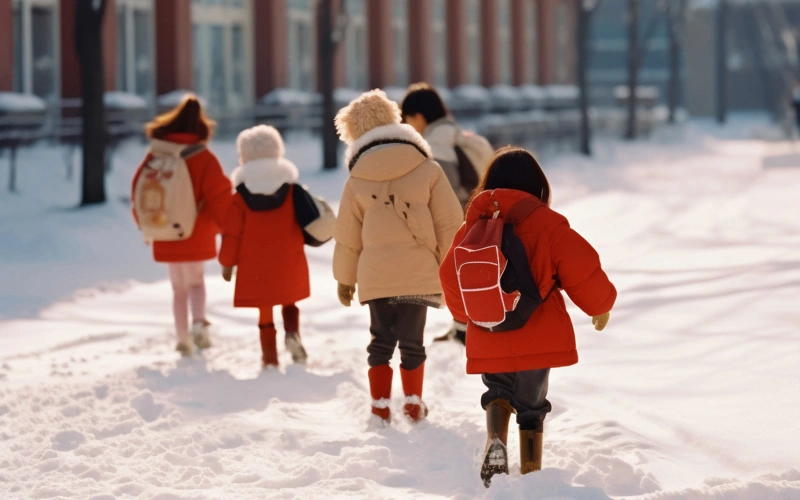 Школьники в двух областях Казахстана ушли на дистанционку из-за мороза