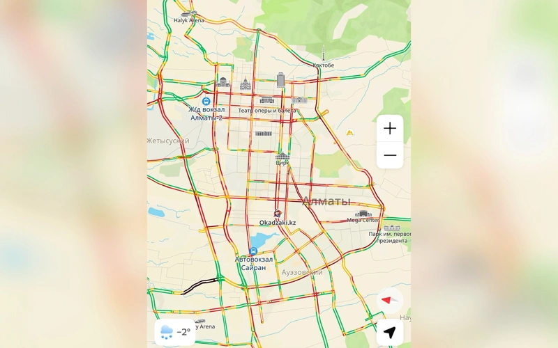 Almaty traffic jams