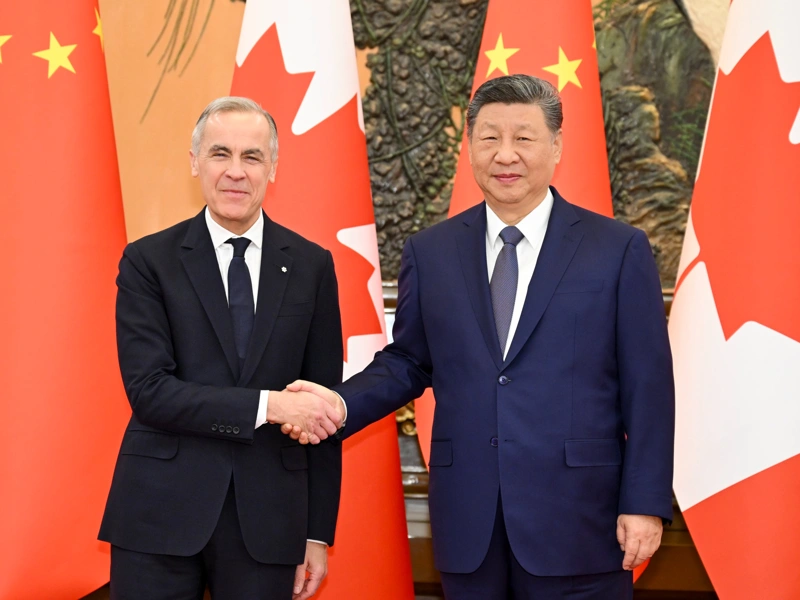 Canadian Prime Minister Mark Carney and Chinese President Xi Jinping 