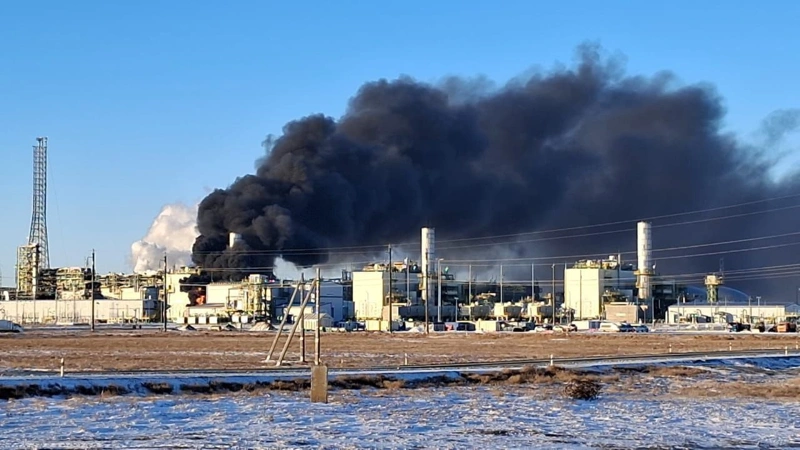 Tengiz oilfield fire
