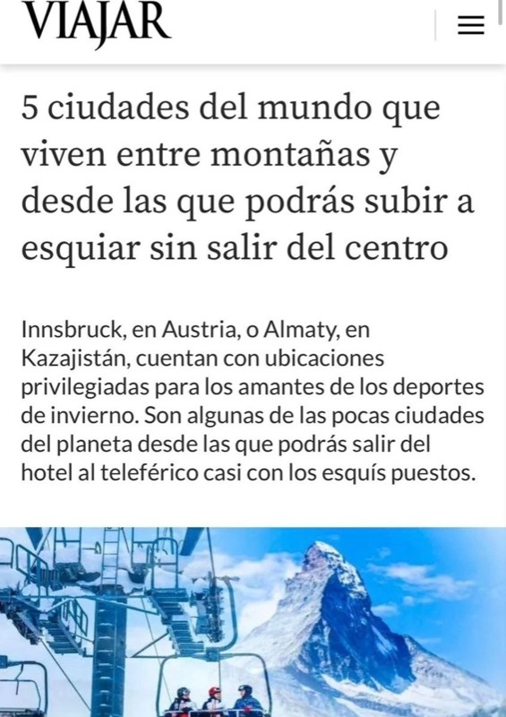 Испаниянинг машҳур журнали Алматини тоғ этакларидаги энг яхши 5 та шаҳар қаторига қўшди