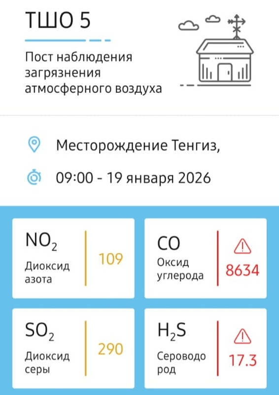 на месторождении Тенгиз произошел пожар