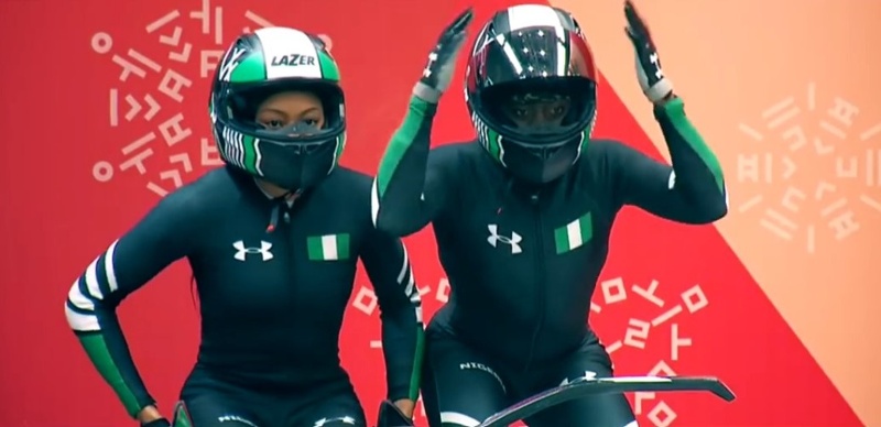 Nigeria bobsleigh team Nigeria, bobsleigh team, sport, Olympic Games, PyeongChang Games in 2018