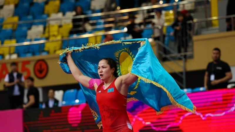 Kazakhstan's Bakbergenova pockets gold at international wrestling tournament