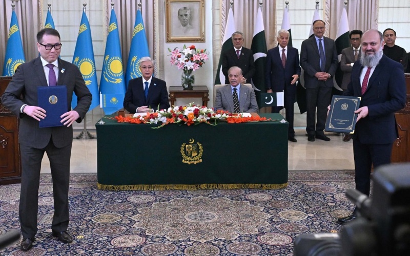 Казахстан и&nbsp;Пакистан приняли Совместную декларацию об&nbsp;установлении стратегического партнерства
