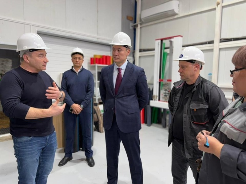 вице-министр энергетики РК Санжар Жаркешов посетил завод по производству полимерных труб &laquo;Арыстан&raquo;