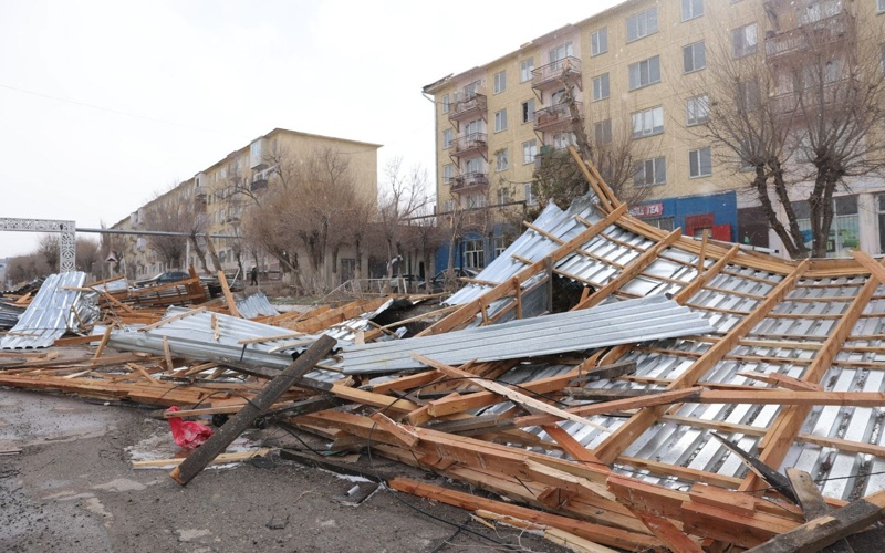 Режим ЧС объявлен в одном из районов Жамбылской области из-за сильного ветра 
