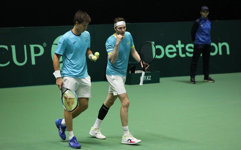 Kazakhstan wins first set of Davis Cup playoff doubles match against Monaco