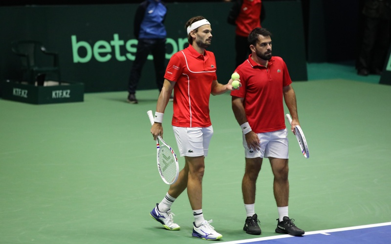 Kazakhstan wins first set of Davis Cup playoff doubles match against Monaco