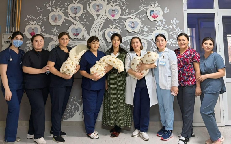 Зере, Дара и&nbsp;Сара: девочки-тройняшки родились в&nbsp;Туркестанской области