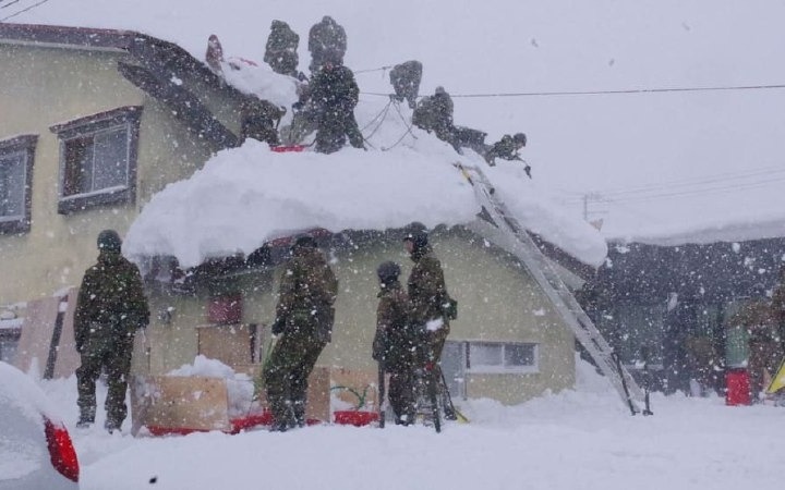 Япония, снегопад